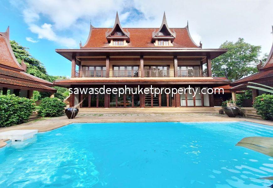 Lake View 9 Bedroom Modern Thai Style Pool Villa For Sale